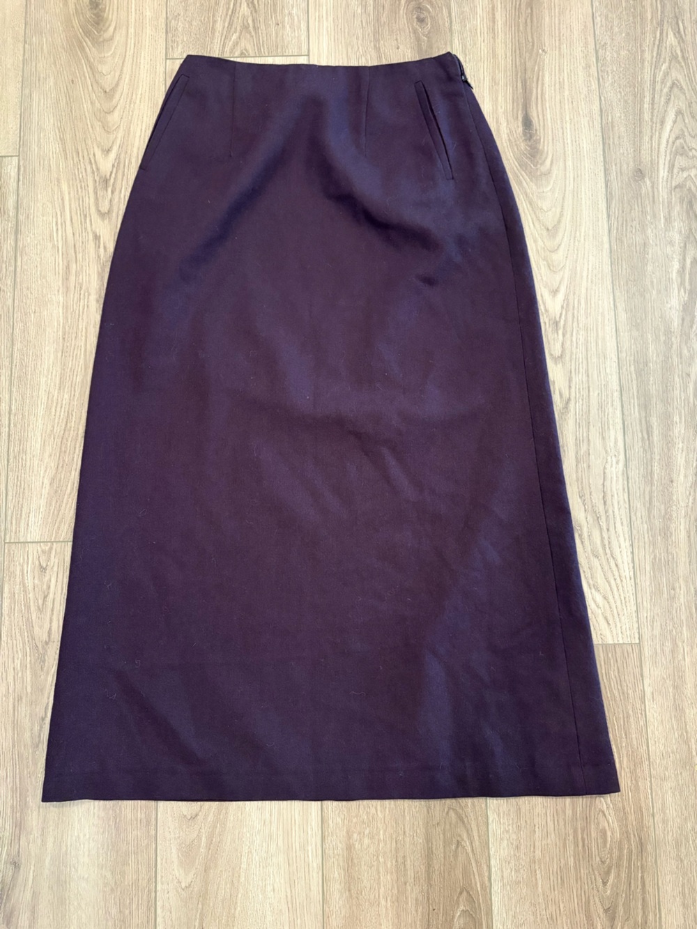 Harve Benard Wool Plum Pencil Skirt